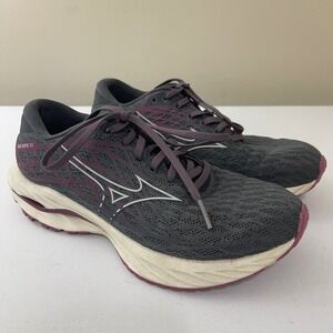 Mizuno Wave Inspire‎ 20 Running Shoes Gray Purple Athletic Sneakers Womens 8